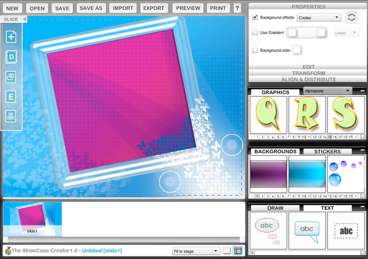 make-a-presentation.jpg Example of making a presentation with our slideshow maker