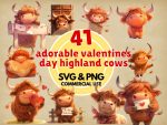 adorable valentines day highland cows-Slide-1