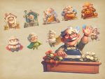 cute grandfather chibi characters clipart-Slide-8