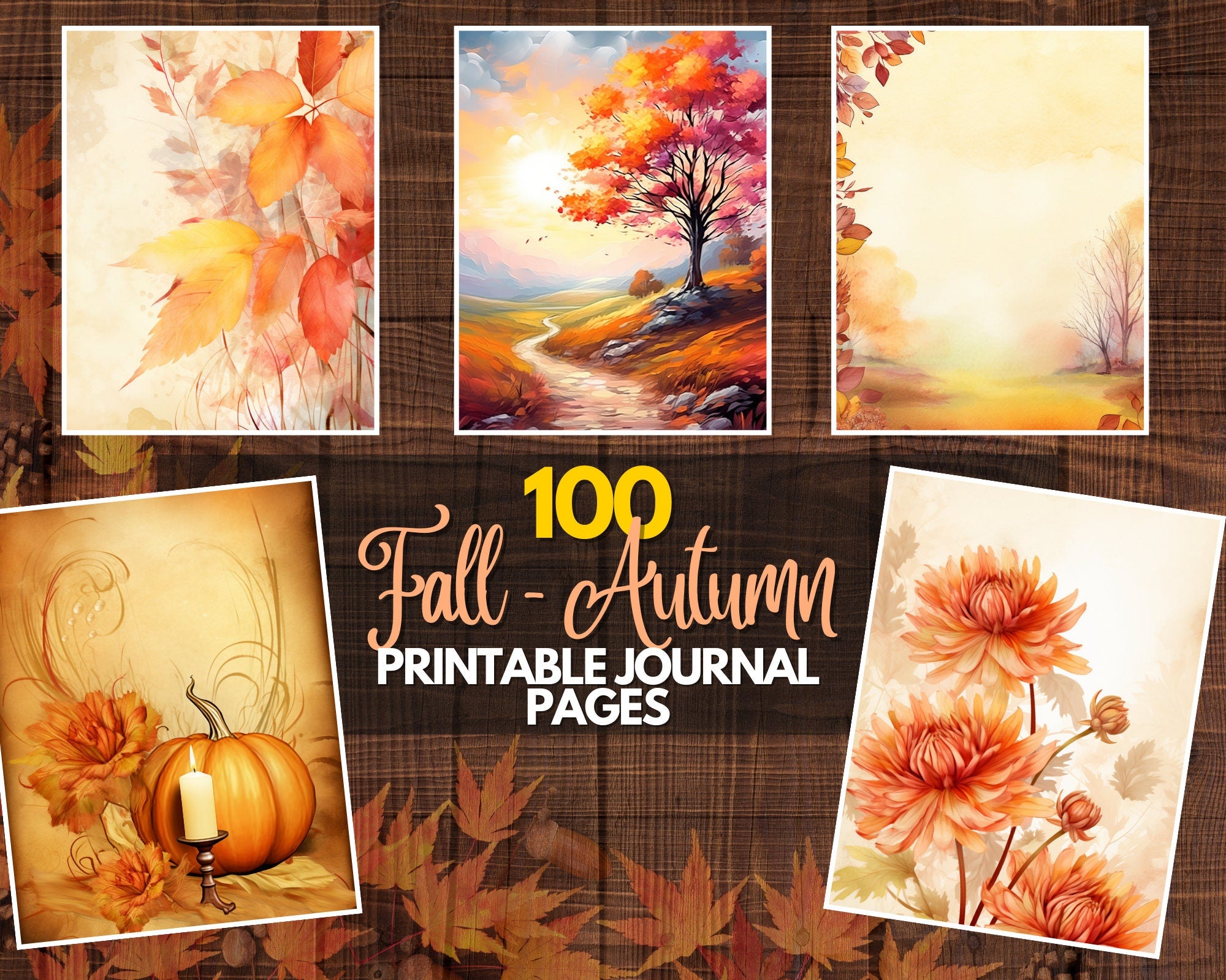 Printable Junk Journal Gift For Her Ephemora Autumn Pages For Scrapbooking Fall Decor Collage Kit Printable Jpg Commercial Use Bundle Kit