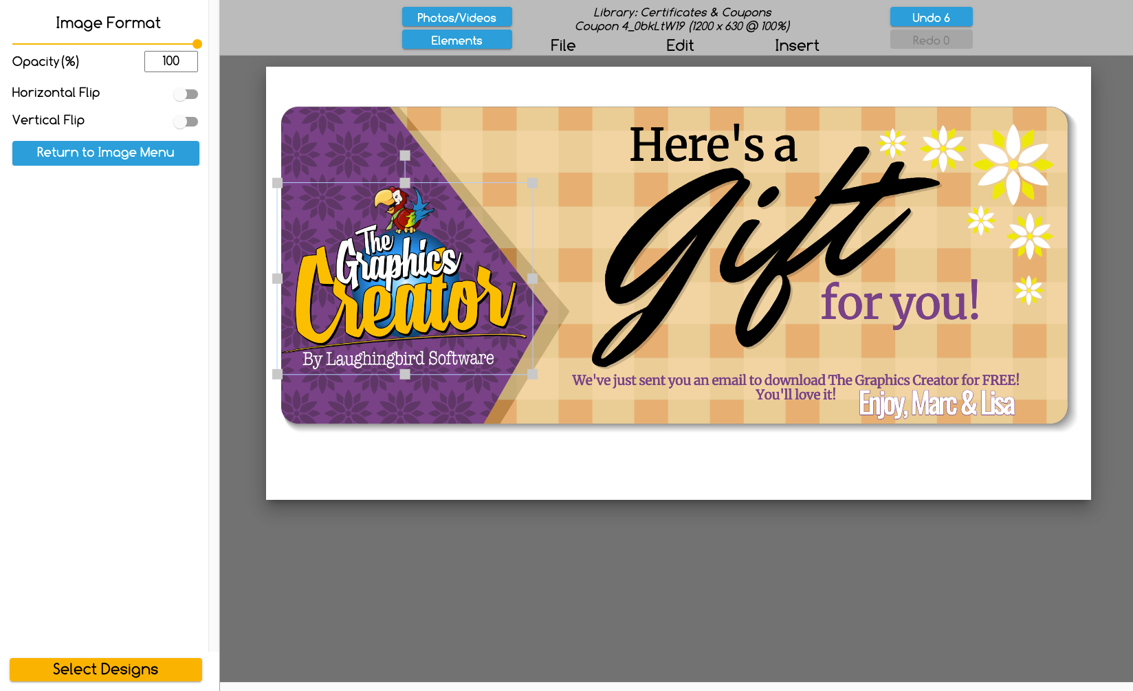 Gift Certificate Template