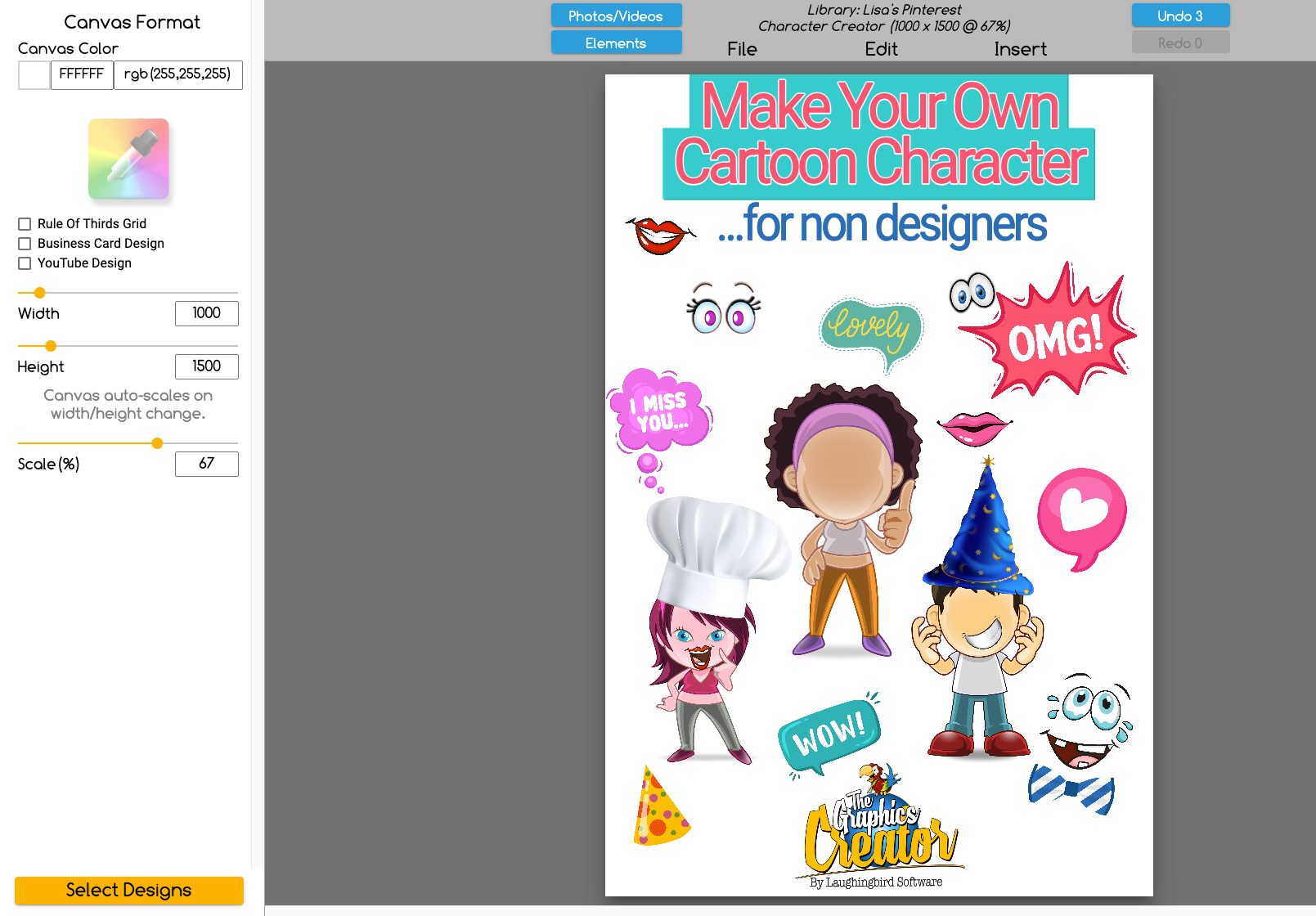 Character Creator females, males, and cute monsters by Laughingbird Software