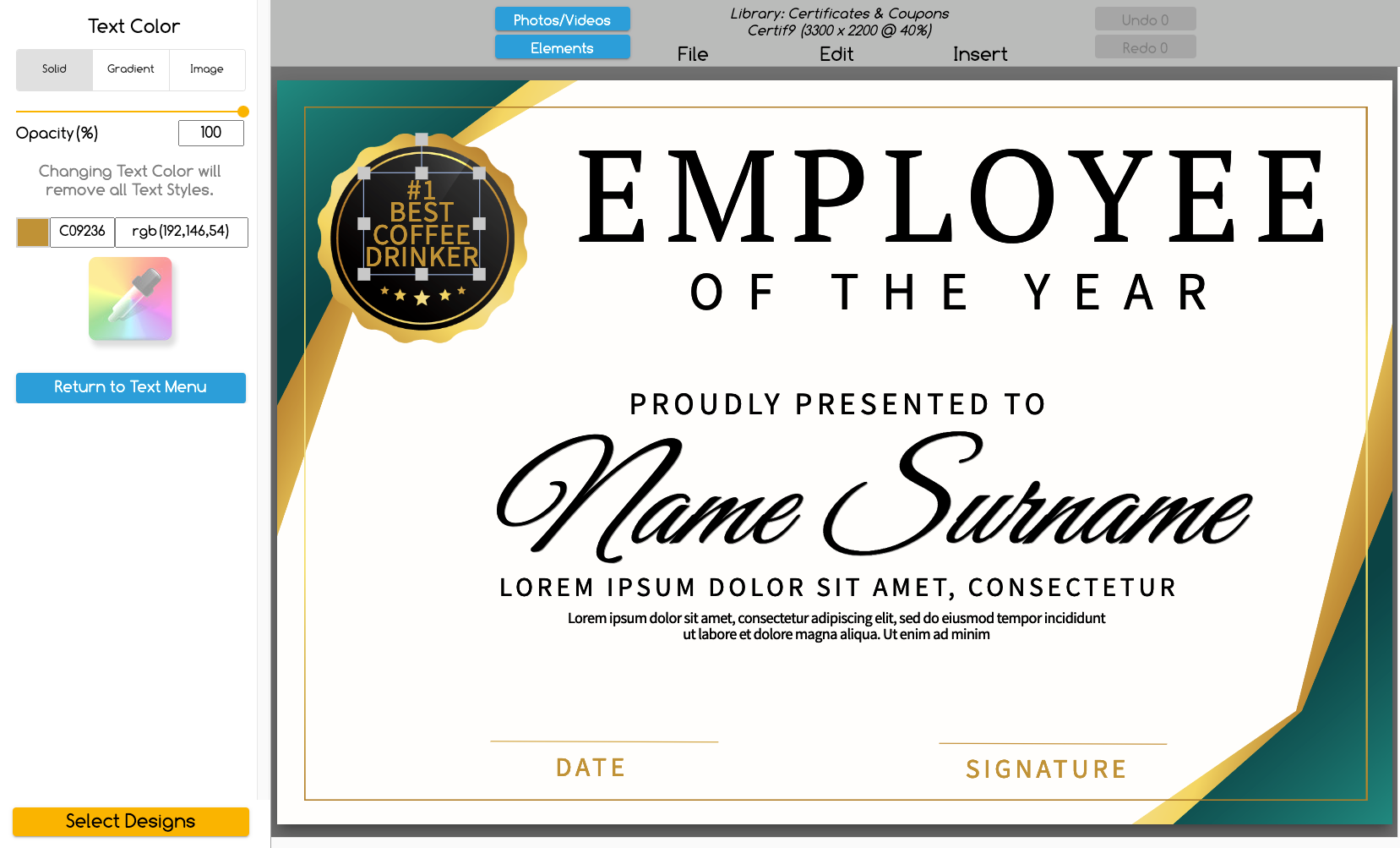 Certificate Template