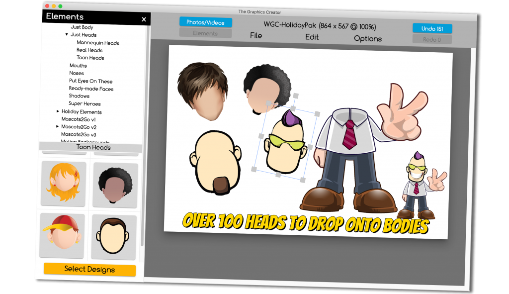 Cartoon Character Creator 2.0 - Cute Design Elements